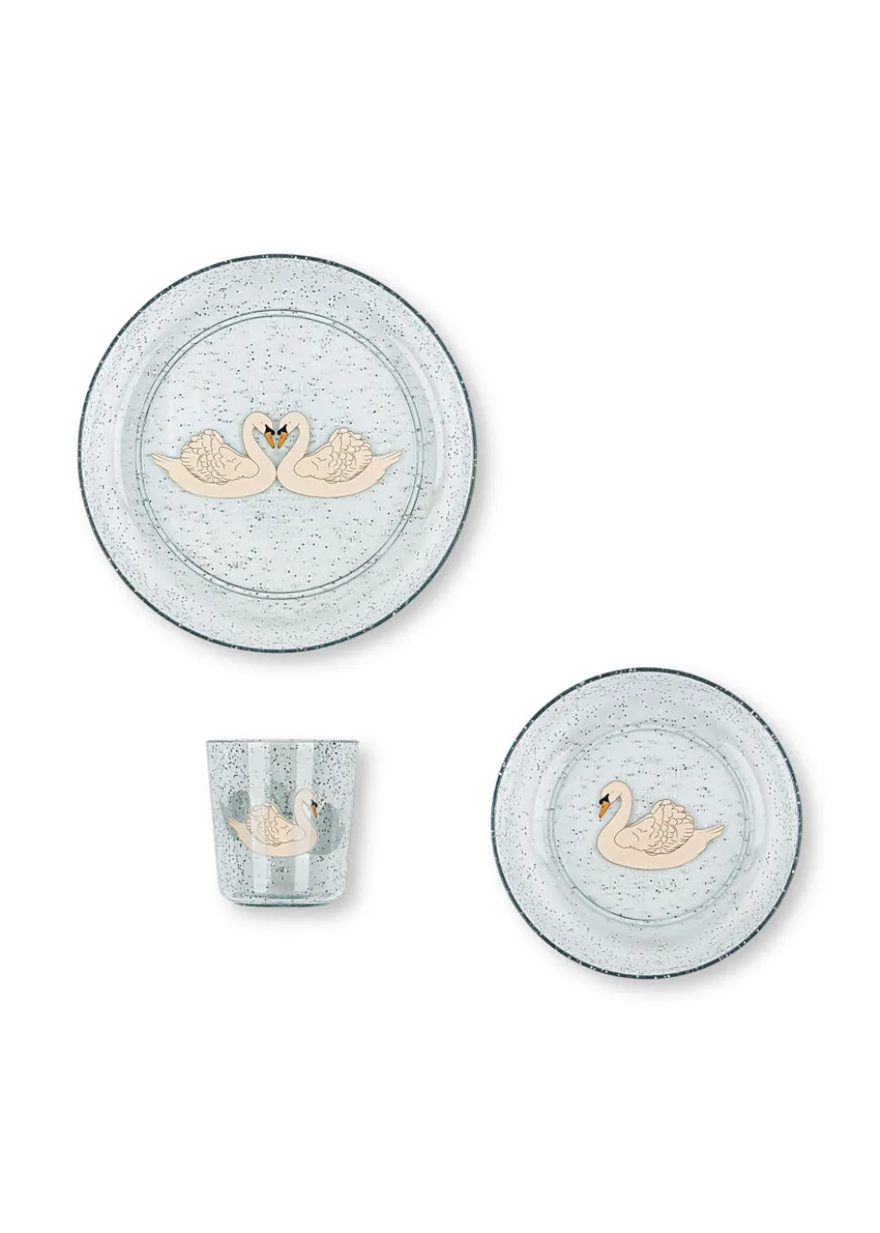 Sparkly Spisesæt - swan blue