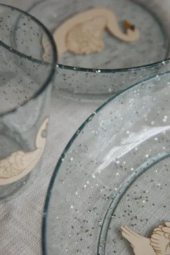 Sparkly Spisesæt - swan blue
