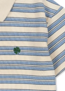 Spotty Kortærmet Polo - stripe ciel
