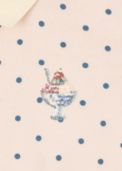 Spotty Langærmet Polo - rosewater dot