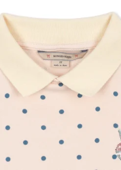Spotty Langærmet Polo - rosewater dot