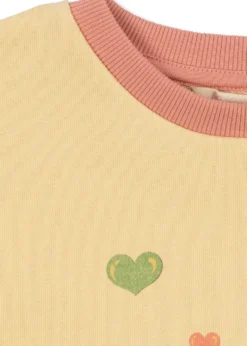 SPOTTY SWEATSHIRT - banana crepe