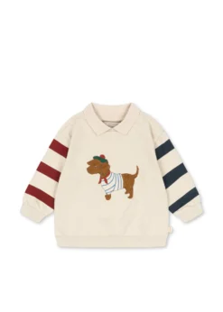 SPOTTY SWEATSHIRT - brown rice