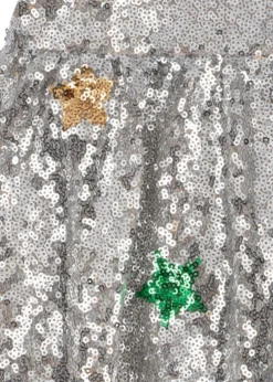 Starla Stardust kjole - star sequin silver