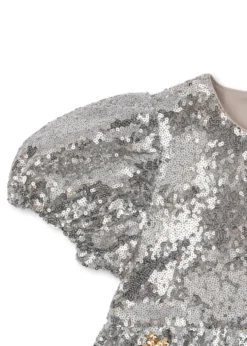 Starla Stardust kjole - star sequin silver