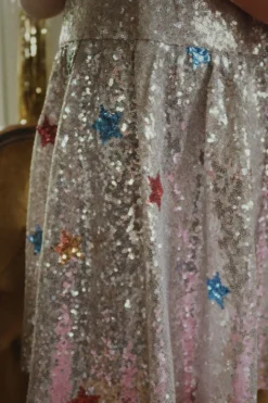 Starla Stardust kjole - star sequin silver