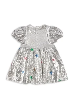 Starla Stardust kjole - star sequin silver