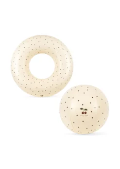SWIM RING AND BEACH BALL SÆT - navy dot