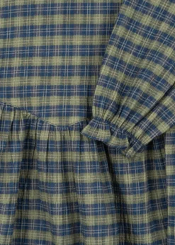 Terre kjole - laurel blue check