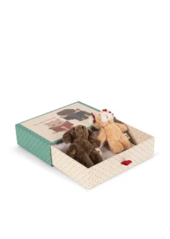 TINY TEDDY BEST FRIENDS - green stripe