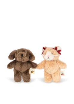 TINY TEDDY BEST FRIENDS - green stripe