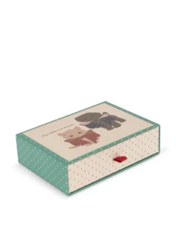 TINY TEDDY BEST FRIENDS - green stripe