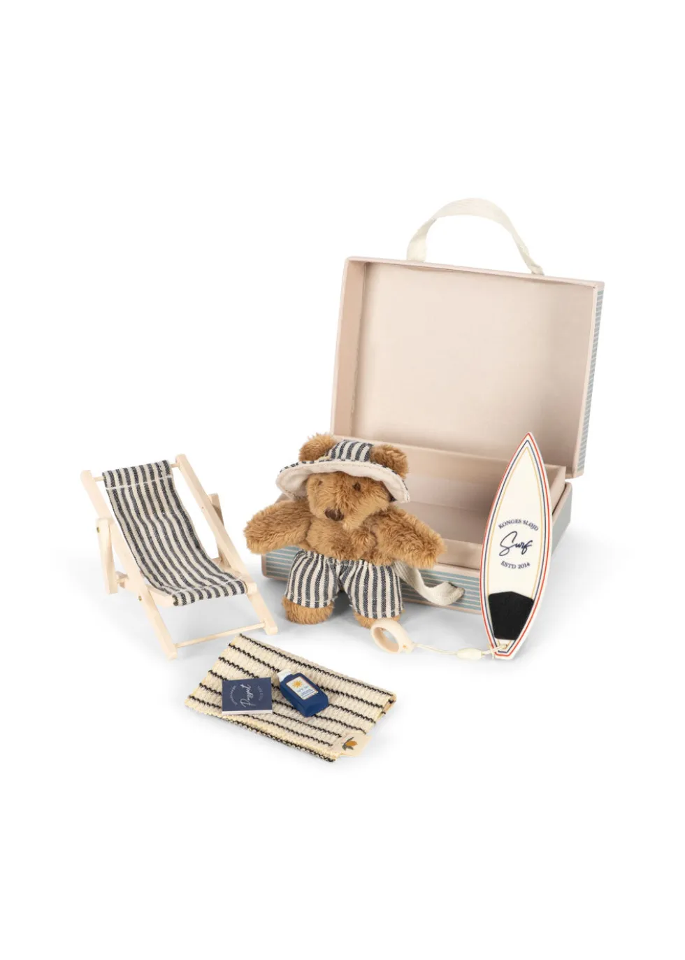 Tiny Teddy På Rejse - blue stripe