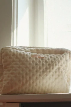 Toilettaske stor - antique white