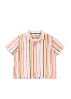 VENICE KORTÆRMET SKJORTE - malibu stripe